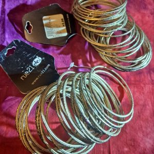 Gold / Silver Glitter Bangle Set (rue21)